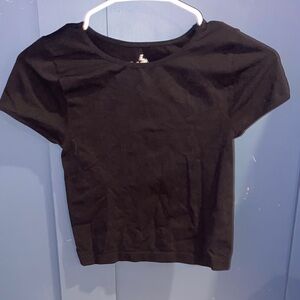 Free People Intimately Classic Black Crop Top